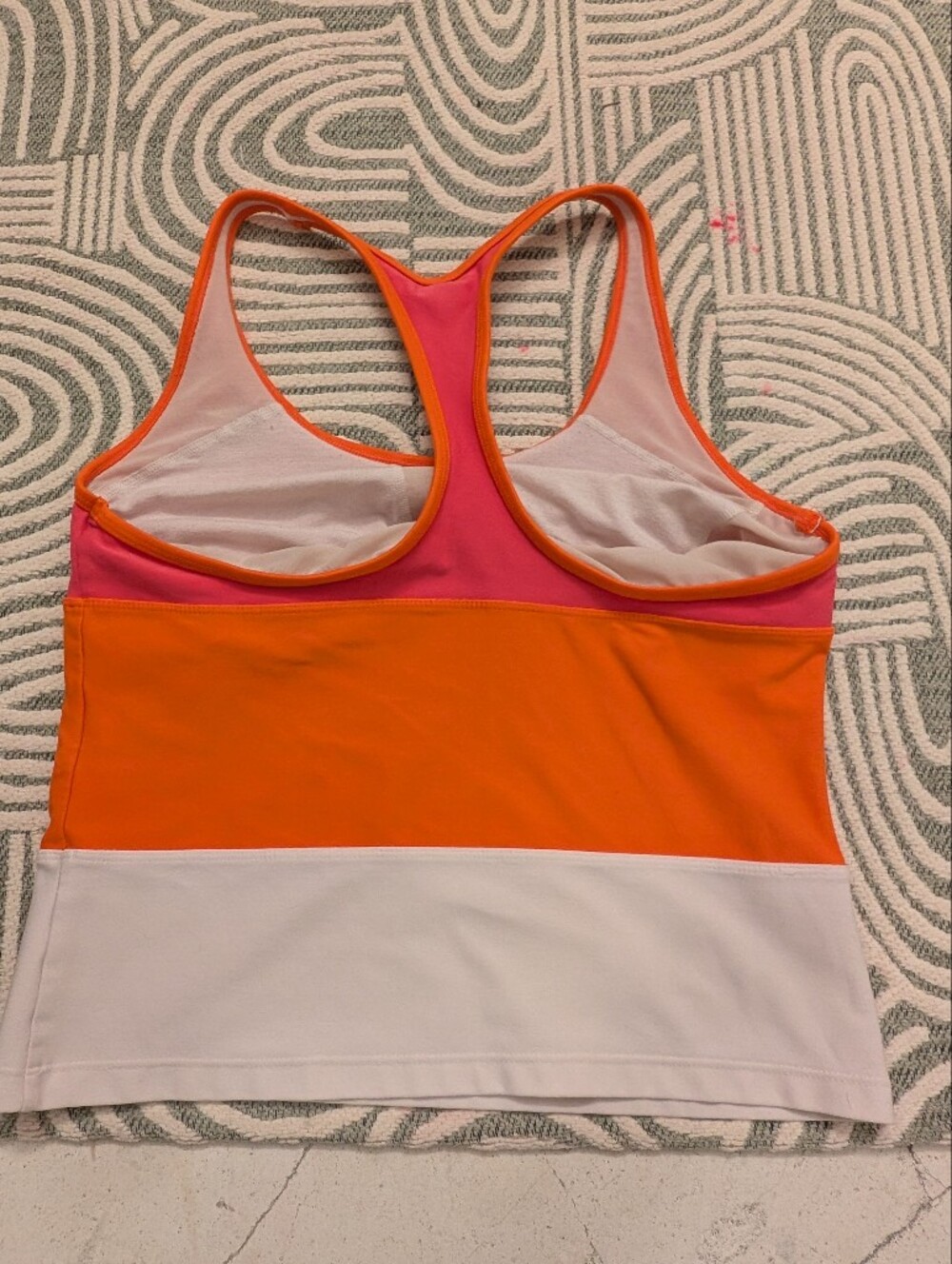 Nike Women's Color Block Racerback Tank With Built In Bra - Picture 5 of 7
